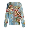 thumbnail image 4 of Patriotic Scrubs Jackets for Women 250 American Anniversary Medical Uniforms Plus Size Crew Neck Long Sleeve Scrub Top Trendy Independence Day Tops, 4 of 5