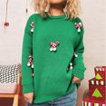 thumbnail image 2 of BLVB Ugly Christmas Sweater Women Crewneck Cute Knitted Sweater Pullover for Holiday Party Christmas Gifts for Women, 2 of 7