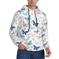 thumbnail image 2 of Haiem Butterfly Patterned Men's Hoodie with Kangaroo Pocket - Ideal Pullover Sweatshirt for Daily Wear, Travel, and Home-3X-Large, 2 of 7