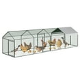 thumbnail image 1 of DSstyles Large Metal Chicken Coop with 4 Loackable Doors, Chicken Run Outdoor with Waterproof & Anti-UV Cover for Raising Hens Ducks Geese Rabbit, for Backyard & Farm, Grey, 1 of 8