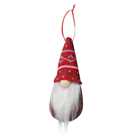

Veki Woolen Doll Pendant Knitted Decoration Doll Old Christmas Pendant Tree Man Forest Bead Garland 6ft