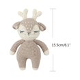 thumbnail image 5 of Crochet Doll Sleepy Deer Toy for Baby First Stuffed Animal Friend Sleeping Buddy Newborn Photo Prop Christmas Gift, 5 of 6