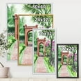 thumbnail image 4 of Designart 'Traditional Gate On Path In Tropical Oasis' Tropical Framed Canvas Wall Art Print, 4 of 5