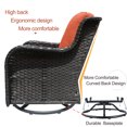 thumbnail image 5 of Ovios Outdoor Patio Furniture with 360° Swivel Rocking Chairs 7 Pieces All Weather Wicker Sectional Sofa for Backyard Party, 5 of 7