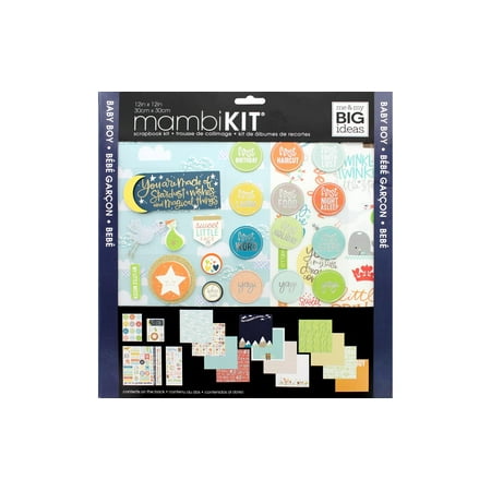 MAMBI Scrapbook Kit 12x12 Baby Boy (Scrapbook Ideas For Best Friends 18th)