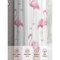 thumbnail image 5 of Pink Flamingo Sheer Curtains 2 Panels Set Summer Animal Heart Shape Palm Leaf Farmhouse Sheer Window Curtains Light Filtering Rod Pocket Voile Drapes for Bedroom Living Room 52"X72", 5 of 8