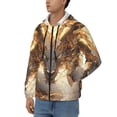 thumbnail image 3 of Wukai Golden Horned White Dragon Print Men's Zip-Up Hoodie,Fleece Full-Zip Hoodie for Men, Hooded Sweatshirt-3X-Large, 3 of 5
