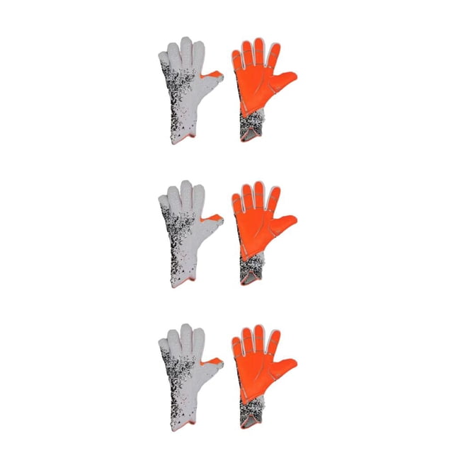 Sonducket Guantes de fútbol para niños y adultos de portero de fútbol Protección de juego sin dedos duradera engrosada profesional blanco 9 Type1 NO1