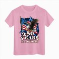 thumbnail image 5 of kpoplk Girls USA Shirts Kids 4th of July Shirts American Flag Tshirt Patriotic Top Independence Day Outfit(Pink,9-10 Y), 5 of 5