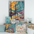 thumbnail image 3 of Designart 'Landscape With Autumn Forest Sunset River' Traditional Framed Art Print, 3 of 4