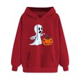 thumbnail image 3 of Tenues Rouges à Manches Longues pour Femmes Automne Hiver Sport Gym Vacances Heureuses Halloween Course avec Capuche Chandails à Capuchon Tenue Chandails pour Femmes 2025 Vêtements Mode S, 3 of 5