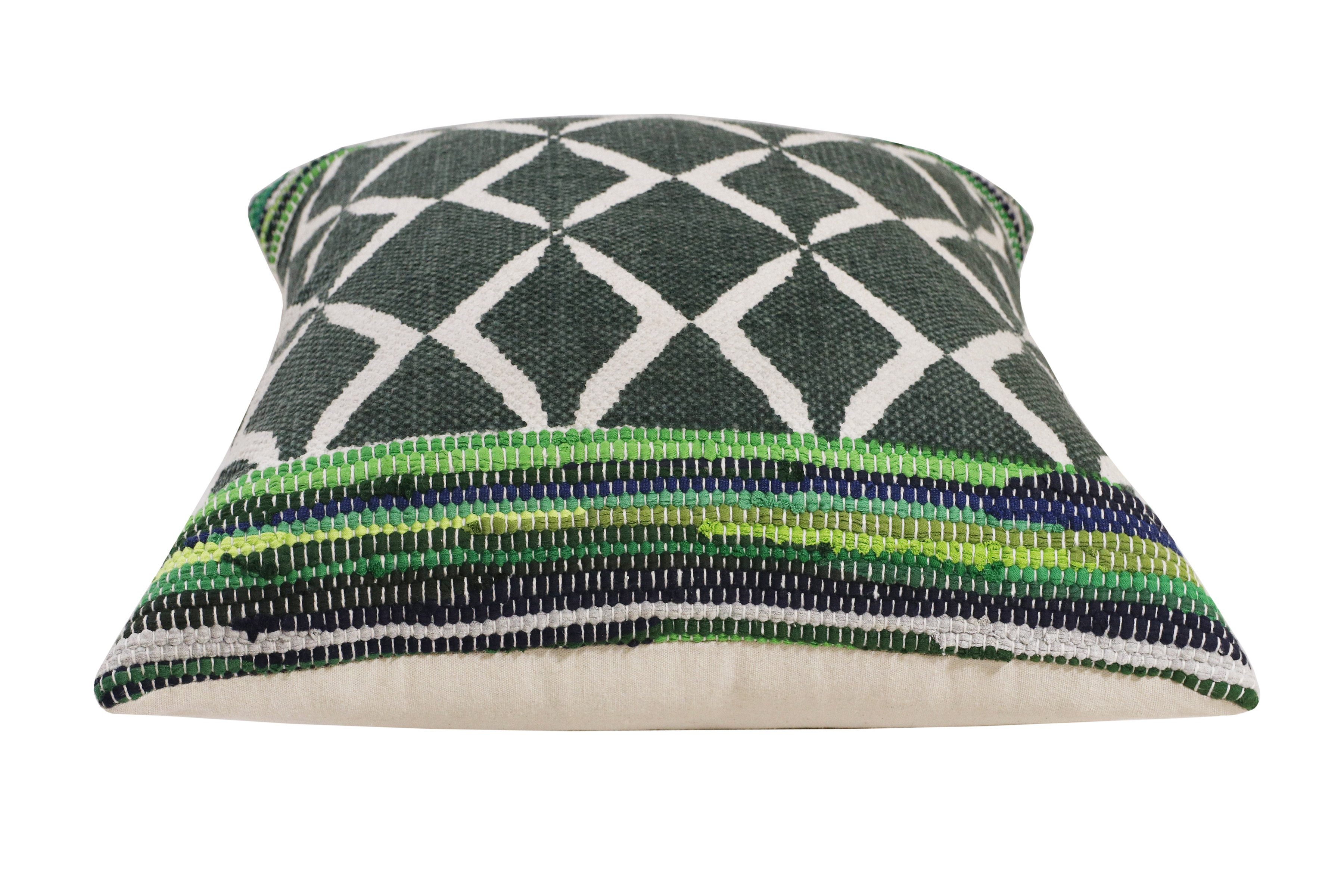 Lr Home Naomi Set of 2 20" x 20" Green/Ivory Geometric Cotton Blend Adult Decorative Throw Pillow Set