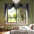 thumbnail image 2 of Xuyuan Lace & Beaded Valance with Waterfall Design - Vintage Floral Swag Sheer Curtain for Over-Sink Kitchen, Living Room, Bedroom, Bathroom, Cafe Decor, 2 of 6