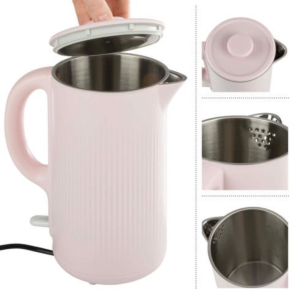 Classic Cuisine Electric Kettle - Auto-Off Rapid Boil Water Heater, Pink
