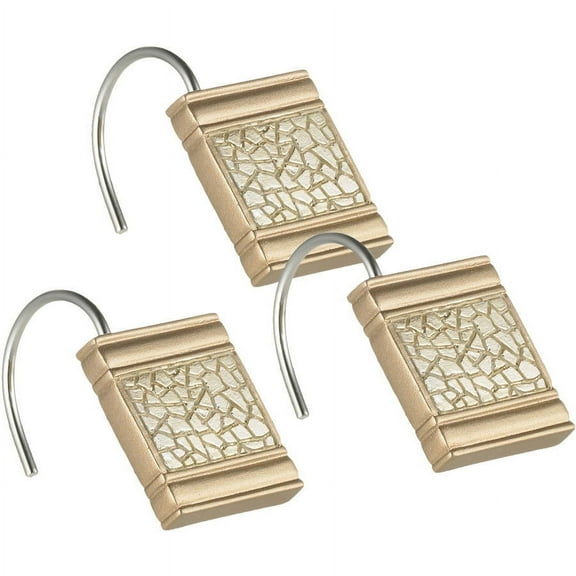 Popular Bath Sinatra Champagne Collection Bathroom Shower Curtain Hooks