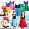 thumbnail image 2 of Vestidos informales sin mangas para niña, ropa de fiesta de princesa para niña de 2 a 8 años, Vestidos diarios elegantes en contraste, 3 piezas, verano 2024, 2 of 5