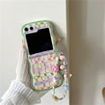 thumbnail image 4 of Frusde for Samsung Galaxy Z Flip 5 Clear Cute Case with Chain Lanyard Transparent Slim Case for Women Girls-E, 4 of 5