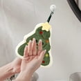 thumbnail image 6 of Christmas Hand Towel, Santa Design Wash Towel, Bathing Body Towel, Tree Shape Hand Towel, Cute Santa Face Towel, Kitchen Dish Towel, Plush Christmas Handtowel for Bar, Household, Green, 6 of 6