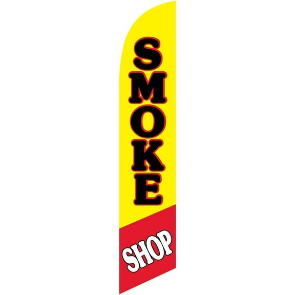 Smoke Shop Feather Banner Swooper Flag -No Wind Required- Replacement FLAG ONLY