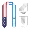 thumbnail image 2 of Guatemala & USA United States Flag Shawl Sash Stole Graduation Shawls Wraps Scraf For International Study, 2 of 5