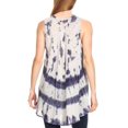thumbnail image 2 of Sakkas Mai Women's Casual Swing Sleeveless Loose Tie Dye Tunic Tank Top - Purple - One Size Regular, 2 of 5