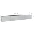 thumbnail image 2 of vidaXL Garden Raised Bed 320x40x45 cm Galvanized Steel Silver, 2 of 4