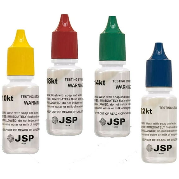 4 Bottles Fresh Gold Testing Jewelry Kit 10K 14K 18K 22K Test Authenticity