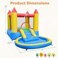 thumbnail image 3 of Costway Inflatable Bounce House with Splash Pool, Water Slide and Bouncy Area for Kids with 370W blower, 3 of 10