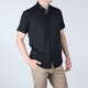 thumbnail image 3 of Camisa Negra Manga Corta Slim Fit Lisa Casual Para Hombre, 3 of 4
