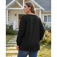 thumbnail image 5 of Oryer Womens Plus Size Tops Fall Tunic Shirts, Square Neck Lantern Long Sleeve Loose Casual Blouses, XL-4XL, 5 of 7