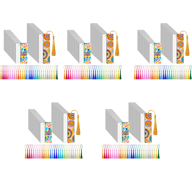 150 Pcs Marque-Pages de Sublimation, Produits de Sublimation DIY pour Projets de Sublimation Double Sublimation