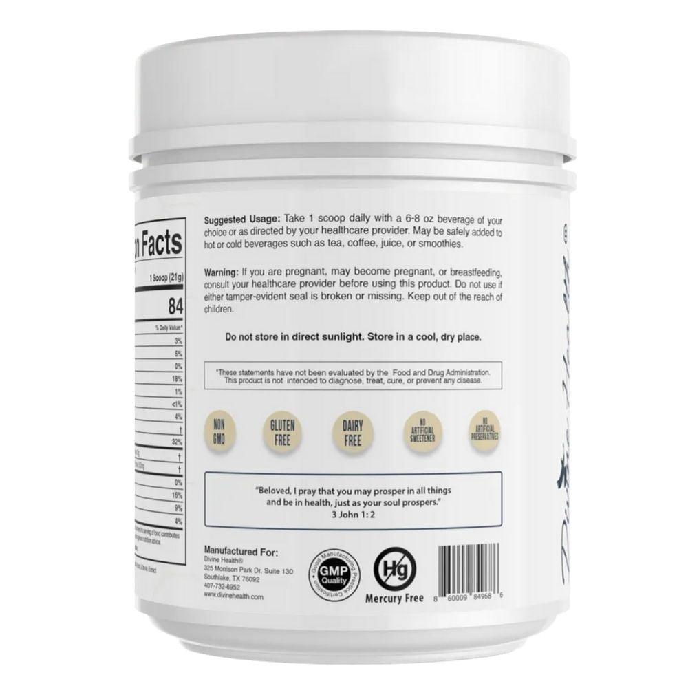 Dr. Colbert, MD Hydrolyzed Collagen Powder | Chocolate Coconut Flavor | by Divine Health | Type I, II, III Collagen | Support Healthy Hair, Skin, Nails and Joints | Keto Zone | 630g | 30 Servings