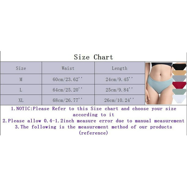 nsendm Female Underpants Adult Women Cotton Bikini Underwear Pack 5 Pack  Mixed Color Women's Sports Casual Low Waisted Mesh Underwear