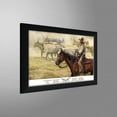 thumbnail image 3 of Texas Longhorn Roundup Professionally Framed Art Print from Travel Artwork by Artist Paul A. Lanquist Framed Art Size: 14" x 20", 3 of 5