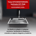 thumbnail image 2 of Tarja de Cocina, Maxims 75x46cm Acabado Satinado.  Kit de Fregadero incluye: Monomando, Lava-Copas, Céspol, Contracanasta, Tabla de Picar, Escurridores y Dispensador de Jabón., 2 of 5