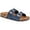 Blue, variant on Women's Cork Footbed Sandals With Adjustable Buckles Slip On Platform Slides Sandals