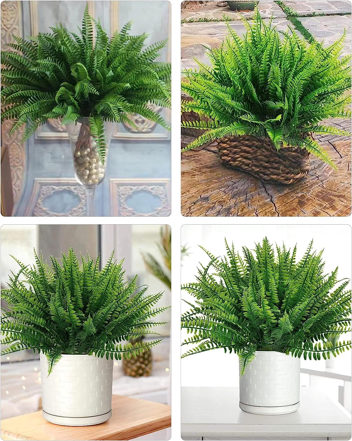 Morttic Morttic 10 Bundles Artificial Boxwood Plants Shrubs Artificial Flowers for Outdoors UV Resistant Greenery Foliage Spring Garden Farmhouse Office Patio Wedding Decor Indoor Decoration