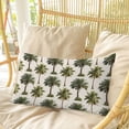thumbnail image 4 of Date Palm Trees Pillow Covers, Linen Long Throw Pillow Case, Retro Summer Tropical Trees Plants Beige Holiday Pillow Protector Decorative Cushion Cover for Living Room/Bedroom 24" x 36", 4 of 8