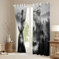 thumbnail image 3 of Feelyou Wildlife Bear Curtains Pack of 2 (42x84 Each), Nature Scenery Curtains Blackout, 3 of 6