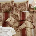 thumbnail image 3 of Nanshing Prince 9 Piece Elegant Medallion Comforter Set, Red Gold, King, 3 of 10
