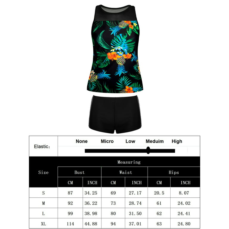 2 Piece Tankini Swimsuits for Women with Boy Shorts Athletic Swim