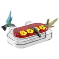 thumbnail image 2 of Comederos para pájaros para ventanas, comederos para pájaros con ventosas fuertes, comederos para colibríes con 4 puertos de alimentación, paquete de 2, 2 of 5