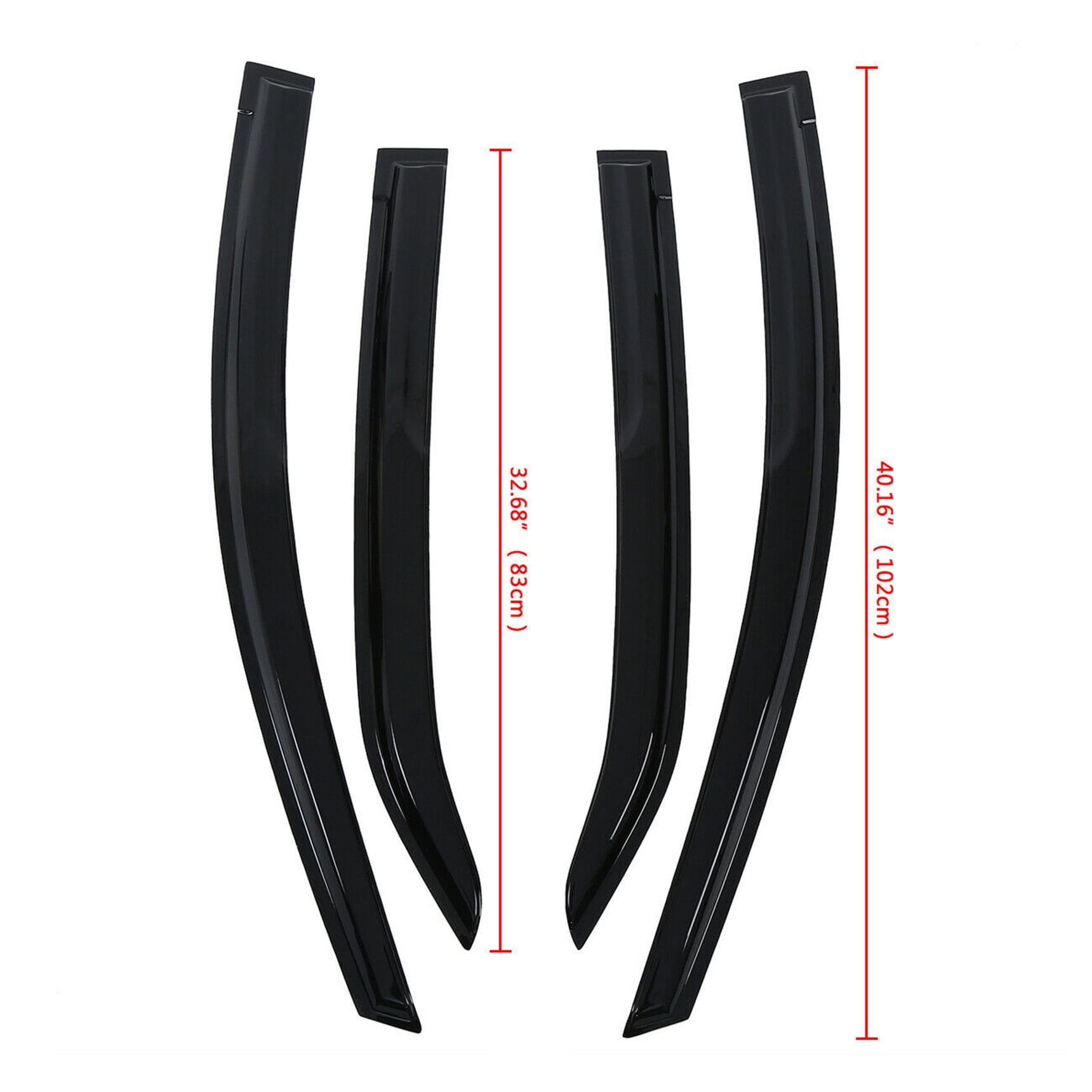 Genrics New Window Visor Vent Sun Wind Rain Deflector Fit for Toyota 14-17 Corolla Fits select: 2014-2016 TOYOTA COROLLA L/LE/LE PLUS/PREMIUM/S/S PLUS/PREMIUM