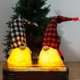 thumbnail image 2 of 2 piezas de decoraciones navideñas de gnomo con luz LED, gnomos de Tomte suecos hechos a mano, adornos de mesa de felpa de elfo de Papá Noel escandinavo, figura nórdica, regalo de decoración navideña (rojo y gris) Rojo Verde RV011031-01395SDJ, 2 of 5