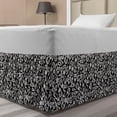 thumbnail image 1 of Black and White Bed Skirt, Abstract White Guitars with Grunge Effect Classical Acoustic Music, Elastic Bedskirt Dust Ruffle Wrap Around for Bedding Decor, 4 Sizes, White and Black, by Ambesonne, 1 of 2