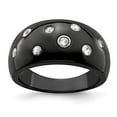 thumbnail image 7 of Edward Mirell Black Ti White Sapphire w/Sterling Silver Bezels 12mm Ring, 7 of 7