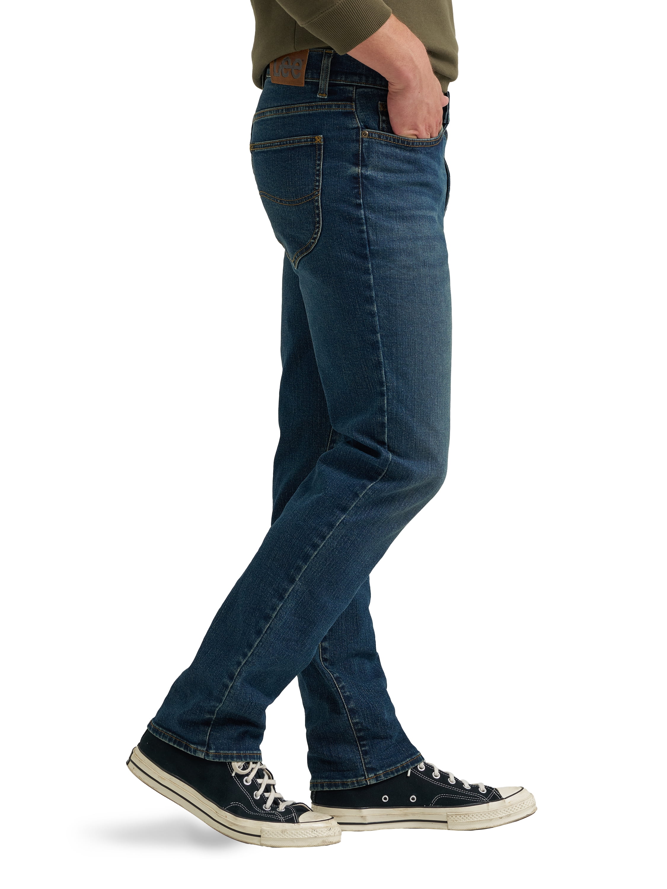 Lee® Men's Regular Fit Straight Leg Denim Jeans with Stretch