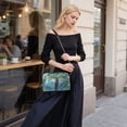 thumbnail image 5 of FORMRS Women Crossbody Purse with Chain Strap Vegan Leather Shoulder Handbag, Blue Mountain, 5 of 7