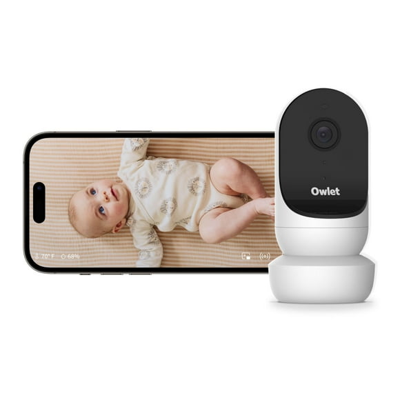 Moniteur bébé intelligent Owlet Cam 2 - Caméra vidéo HD, WiFi crypté, température, vision nocturne, conversation bidirectionnelle