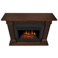 thumbnail image 4 of Bowery Hill Red Oak Chestnut Oak/Black Electric Fireplace Rectangular Adjustable Thermostat 63" Assembled, 4 of 8